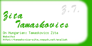 zita tamaskovics business card